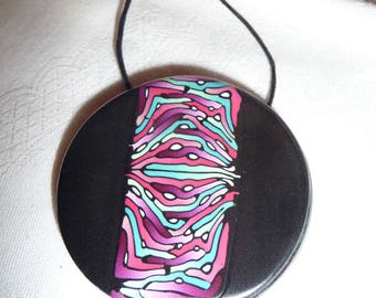 colorful polymer clay necklace