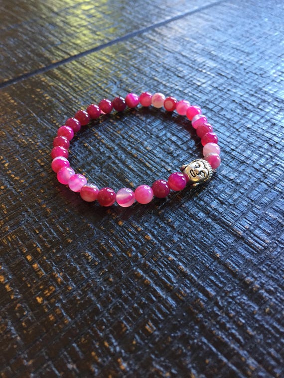 Pink buddha bracelet