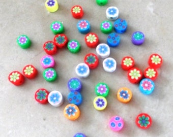 set of 40 flowers 6 mm beads