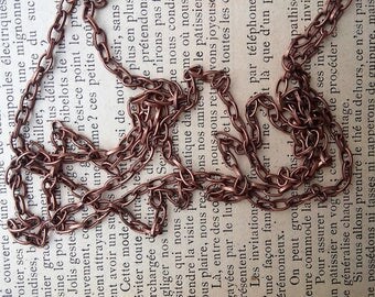 soldered necklace link 4 mm approx 100 cm copper chain