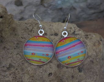Silver earrings "collection series of lines"