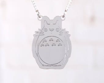 Totoro laser cut necklace