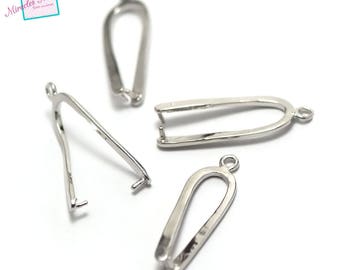 4 beautiful holders "Longbow" earring, silver