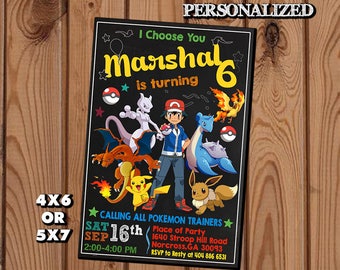 Pokemon Invitation,Pokemon Birthday Invitation,Pokemon,Boy Invitation,Pokemon Birthday Party,Pokemon Birthday Invite,Pokemon Birthday Card