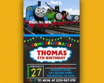 Thomas The Train Birthday Invitations, Thomas The Train Birthday, Thomas The Train, Thomas and Friends Birthday, Thomas Birthday Invitation