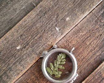 Clear Fern Leaf (Real) Necklace Pendant