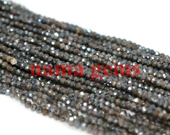 13 pouces 2-2,25 mm AAA Labradorite enduit pierres précieuses Rondelle Micro perles à facettes en bijoux, Pierre Semi précieuse, gemme grossiste