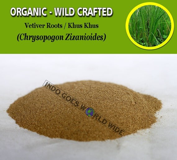 POWDER Vetiver Roots Khus Khus Chrysopogon Zizanioides Organic