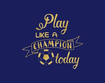 Soccer champions svg | Etsy