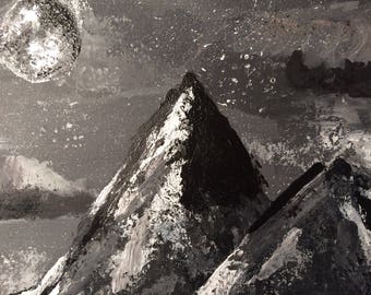 mountain acrylic painting