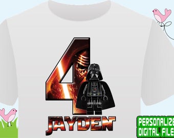 lego star wars birthday shirt