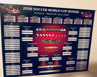2018 Fifa World Schedule Wallchart