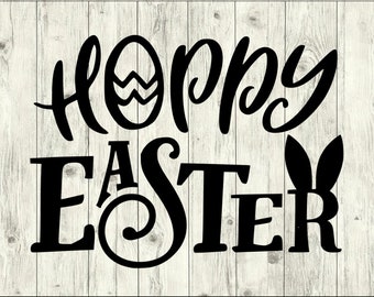 Hoppy Easter Svg Easter Svg Cut Files SVG File - Free Script Fonts
