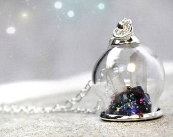 Terrarium Jewelry - Crystal Terrarium - Terrarium Necklace - Terrarium Pendant - glass terrarium - glass orb necklace - crystal point