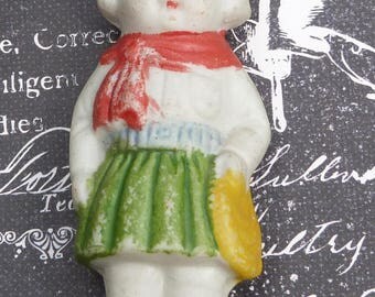 Vintage frozen charlotte girl figurinecow girl