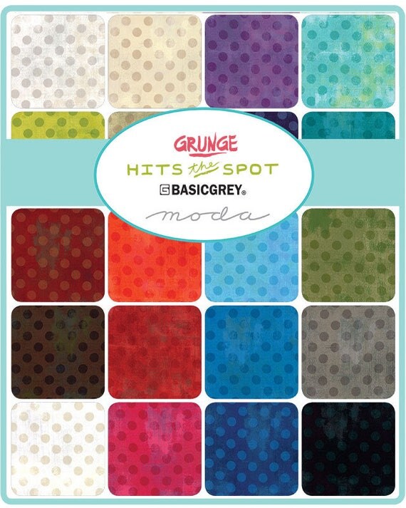 Moda Grunge Hits The Spot Precut 5 Charm Pack Fabric