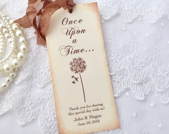 Fairytale Favors, Dandelion Bookmarks, Once Upon a Time Bookmarks, Set of 10