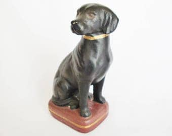 black lab dog figurine