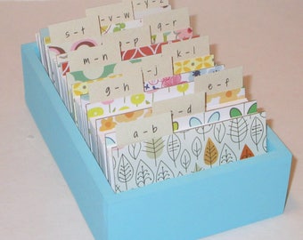 Business Card File/ Address Card File With Colorful Dividers