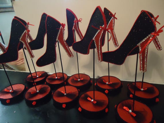 Items similar to Ten Stiletto shoe centerpiece, Shoe Party ...