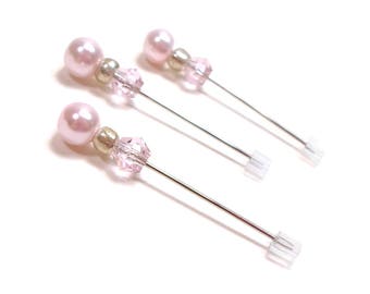 Counting Pins Marking Pins Cross Stitch Needlepoint Pink Silver Stitch Counter DIY Crafts Stitch Counter