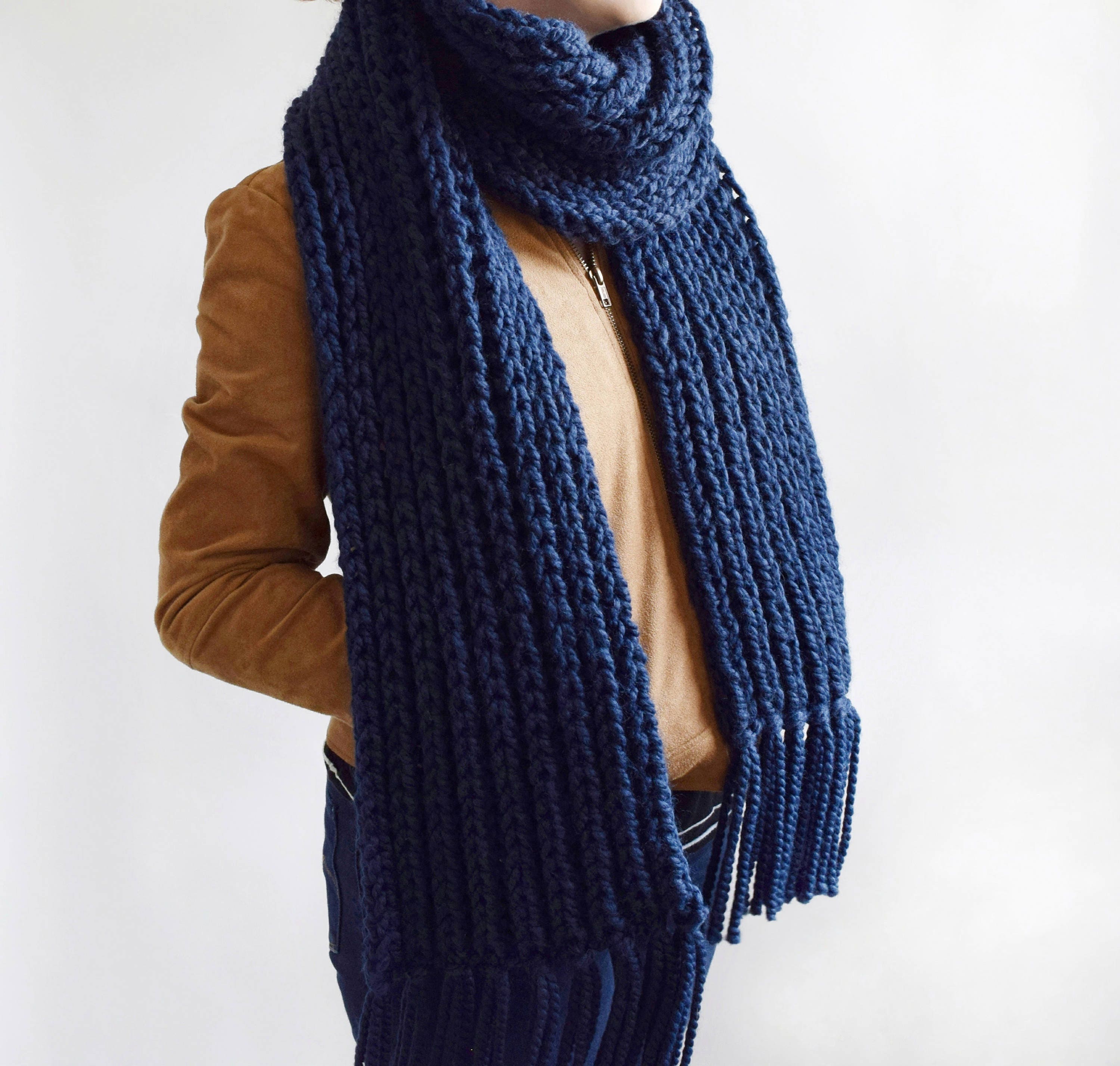 Knit Scarf Pattern // Scarf Pattern // Fisherman's Scarf