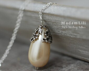925 Sterling Silver Cafe au Lait Necklace