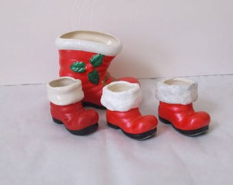 Ceramic santa boot | Etsy