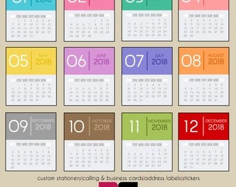 2018 Desk Calendar - Clean and Classic with Clear Case