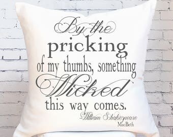 Halloween Pillow Cover Something Wicked This Way Comes