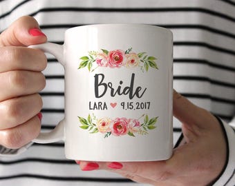 Bride Mug Bride Gift from Sister Bride Gift from Mother Bride Gift from Bridesmaid Bride Gift from Maid of Honor Bride Gift Idea Pink Cute