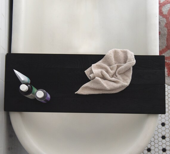 Black Wood Bathtub Caddy Tub Caddy Bathtub Tray Bathroom