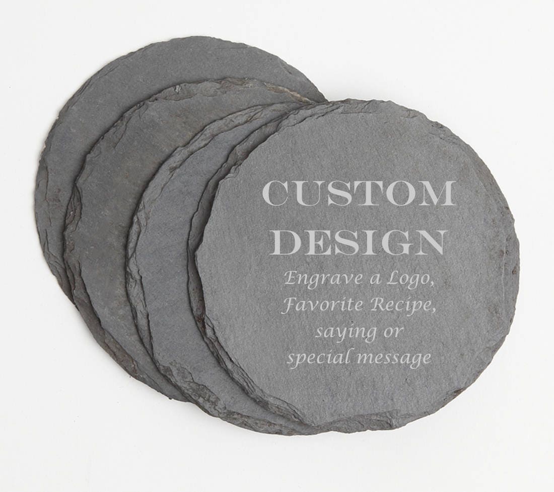 Personalized Slate Coasters Custom Engraved Slate Coaster
