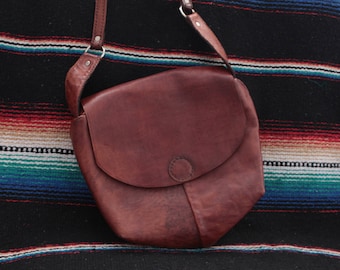 BRIDGET | Vintage Brown Genuine Leather Hobo Shoulder Bag