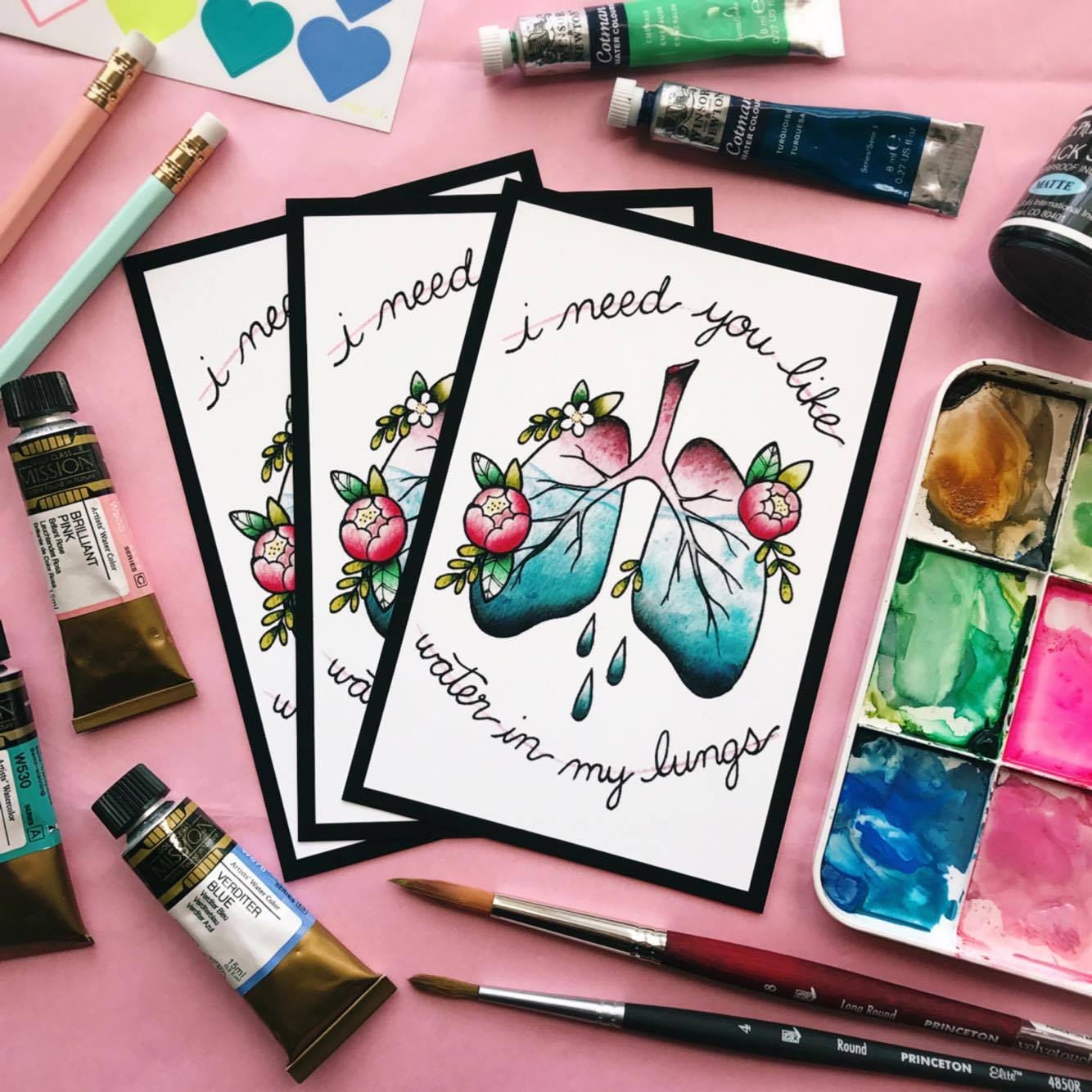 brand new i need your like water in my lungs watercolor tattoo brand new i need your like water in my lungs watercolor tattoo
