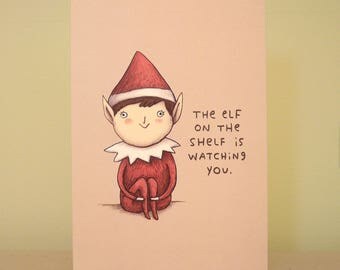 Elf on the Shelf Card