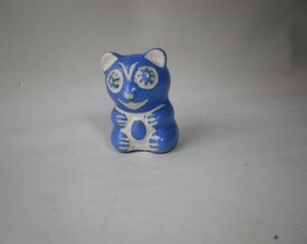 Vintage Pablo Zabal Cornflower Blue and White Bear Animal Figure