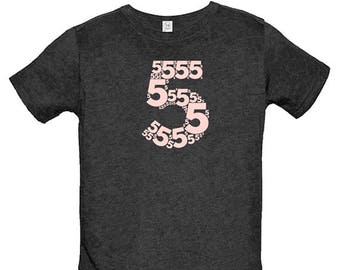 number 5 birthday shirt