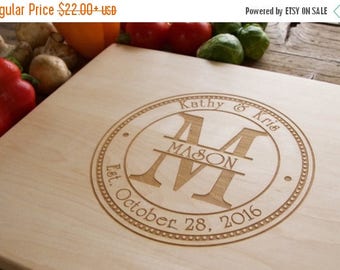 ON SALE Personalized Cutting Board Engraved Cutting Board, Personalized Wedding Gift, Wedding Gift, Housewarming Gift, Anniversary Gift
