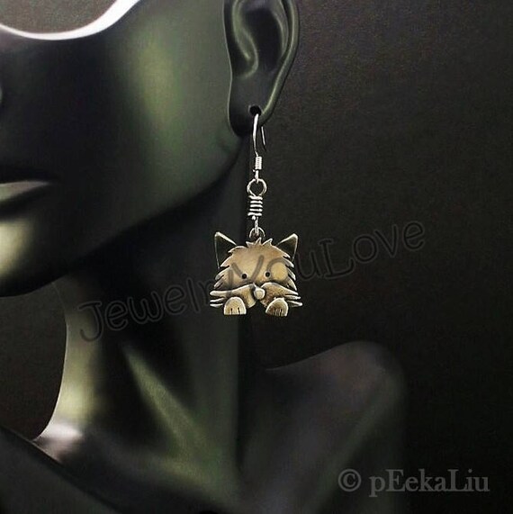 Sterling Silver Cairn Terrier Earrings Lucy