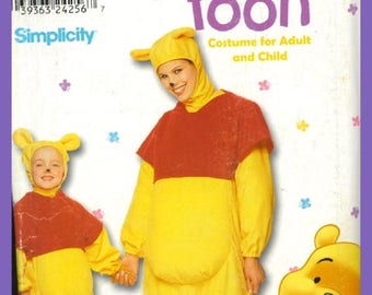 Uncut Simplicity Disney Winnie the Pooh Bear Costume Pattern Most All sizes