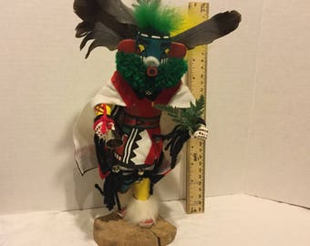 Kachina Doll, Carved Kachina Doll, Wood Carved Navajo Kachina,Navajo Morning Singer Kachina Doll