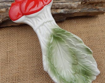 Ceramic Radish Spoon Rest Made in Japan