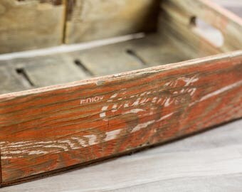 Vintage Coca Cola Soda Crate Wooden Home Decor Storage