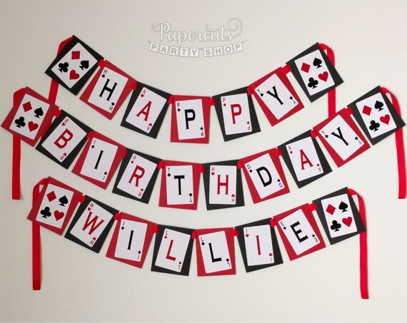 Casino Theme Birthday Banner