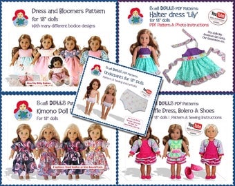 American Girl Doll Clothes Pattern Bundle INSTANT DOWNLOAD