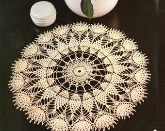 Vintage Crochet Doily Pattern “Fireworks” From Magic Crochet No. 17