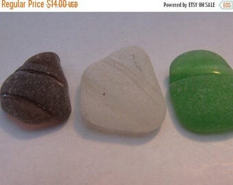 Sea glass bottlenecks genuine beach glass