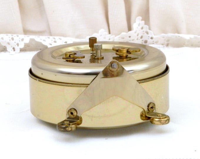 Vintage Mid Century Working Mechanical Wind-Up Alarm Clock by Jaz, Bedside French Clock, 1950 Retro Timepiece from France Vintage Mid Century Working Mechanical Wind-Up Alarm Clock by Jaz, Bedside French Clock, 1950 Retro Timepiece from France