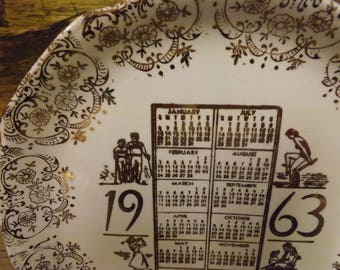 1963 Calendar Plate